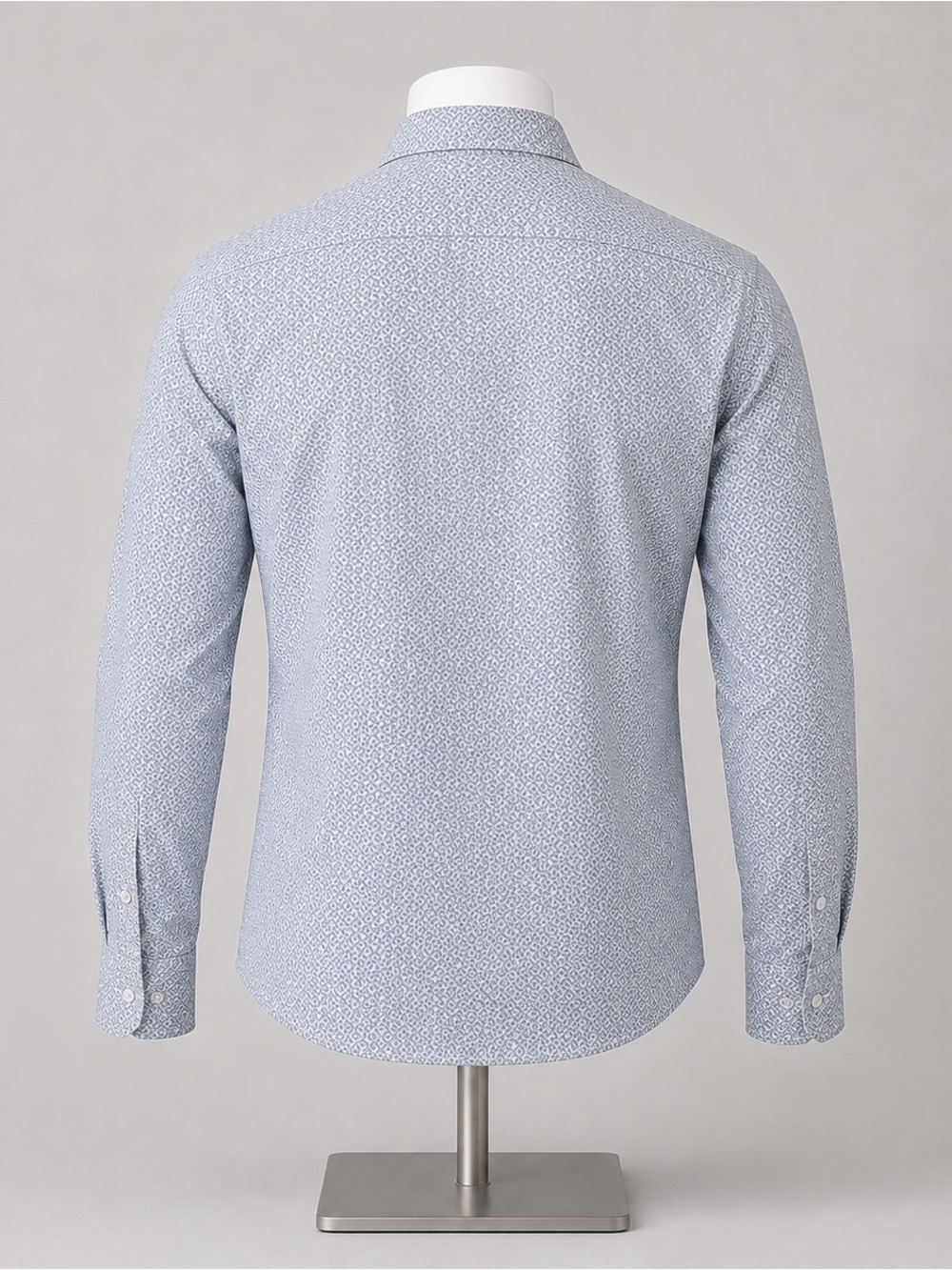 Canali 1934 Men’s XXL Blue Geometric Cotton Luxury Shirt Made Italy tailored - Picture 4 of 16